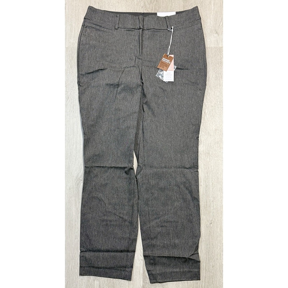 Lane Bryant The Allie Skinny Women Size 14R Gray Dress Pants Sexy Stretch NWT